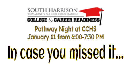 South Harrison Community School Corporation College and Career Readiness with the words "In case you missed it..."