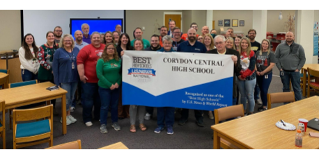 picture of teachers holding banner