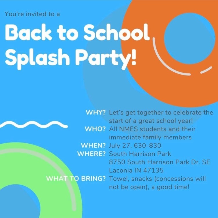 Back to school splash party flyer