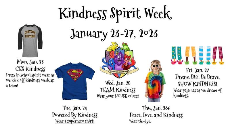 Kindness Spirit Week - Jan 23-27